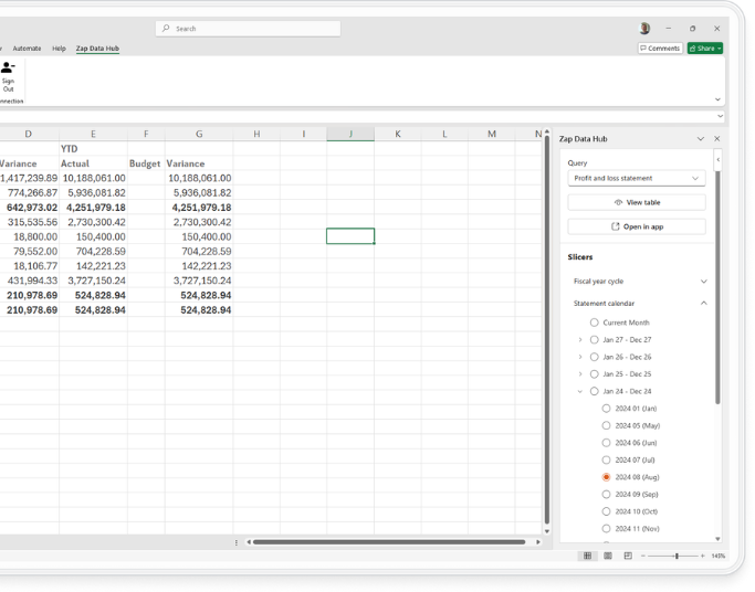Excel - Right Side Static